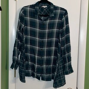Mixed Plaid j.jill Button-Up Women's Top